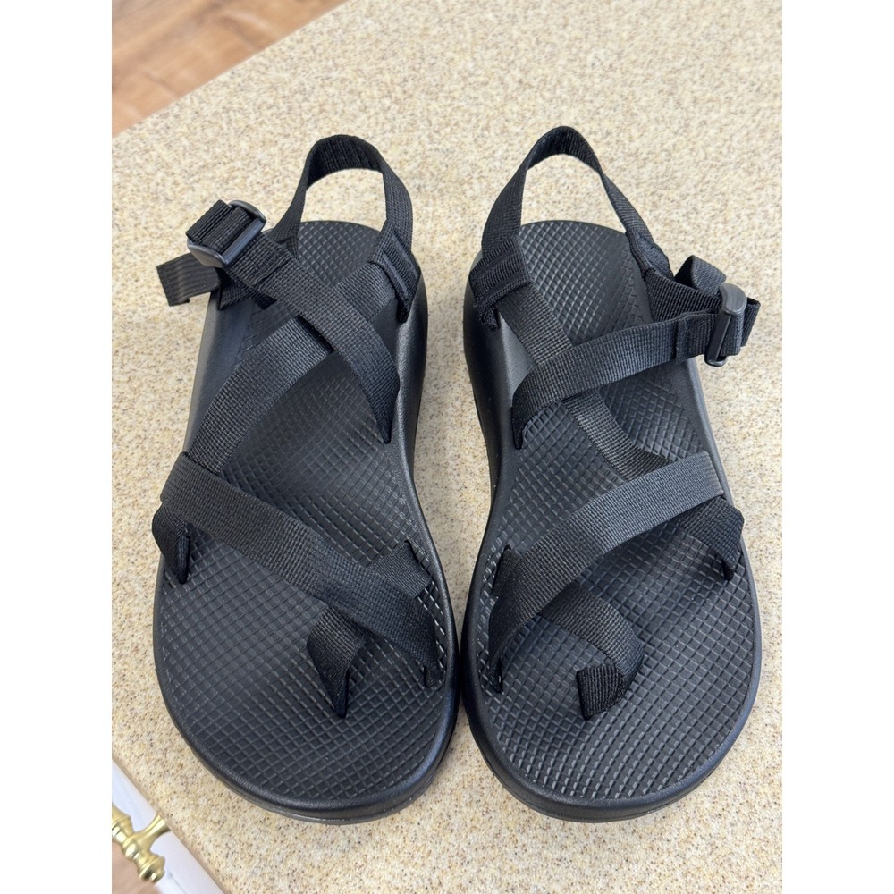 Chaco Men's Zcloud 2 Sport Sandal Adjustable Strap Cushioned Solid Black Size 9